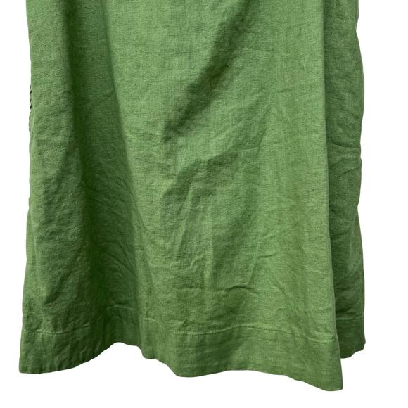 Abercrombie Emerson Linen Blend Skort Green XLT Adjustable Waist Smocked Back - Picture 7 of 10